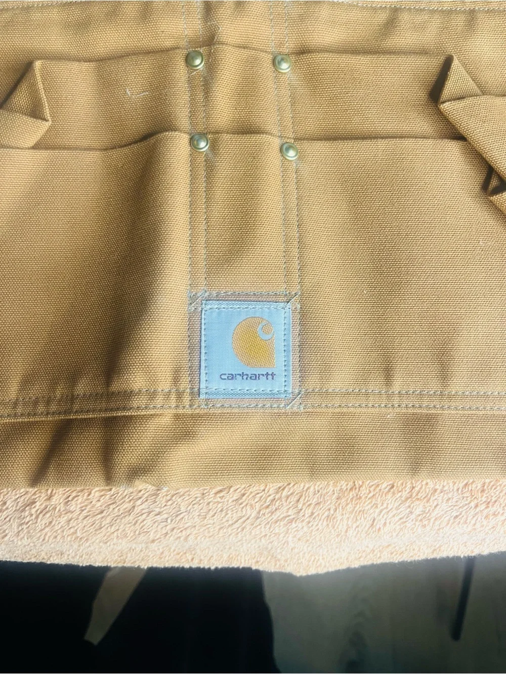 Carhartt Half Apron L-XL Brown Firm Duck Half Tool Belt Pouch AM0009-M A09 BRN